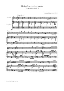 Violin Concerto in g minor, Z Co, 15: Версия для скрипки и фортепиано by Andrea Teodoro Zani