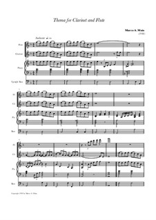 Tema for Clarinet and Flute, Op.1: Tema for Clarinet and Flute by Marco A. Maia