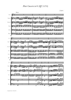 Концерт для флейты с оркестром No.161, QV 5:174: Score, parts by Иоганн Иоахим Квантц