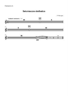 Сельская честь: Интермеццо – Партия кларнета by Пьетро Масканьи