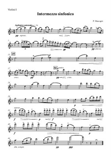 Сельская честь: Интермеццо – Партия первой скрипки by Пьетро Масканьи