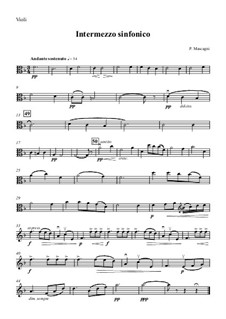 Сельская честь: Интермеццо – Партия альта by Пьетро Масканьи