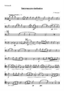 Сельская честь: Интермеццо – Партия виолончели by Пьетро Масканьи