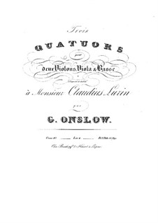 Три струнных квартета No.10-12, Op.10: Партии скрипок by Жорж Онсло