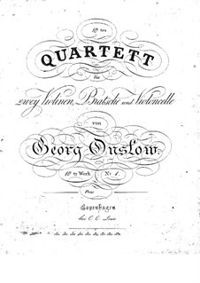 Три струнных квартета No.10-12, Op.10: Партии by Жорж Онсло