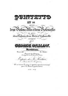 Струнный квинтет No.16 ми мажор, Op.39: Партитура by Жорж Онсло