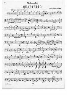 Струнный квартет No.8 си-бемоль мажор, D.112 Op.168: Партия виолончели by Франц Шуберт