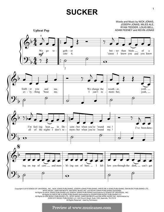 Vocal-instrumental version: Для фортепиано (легкий уровень) by Joseph Jonas, Kevin Jonas Sr., Nicholas Jonas, Ryan B Tedder, Louis Bell, Frank Dukes
