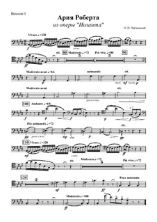 Иоланта, TH 11 Op.69: Ария Роберта – Партия первого фагота by Петр Чайковский