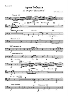 Иоланта, TH 11 Op.69: Ария Роберта – Партия второго фагота by Петр Чайковский
