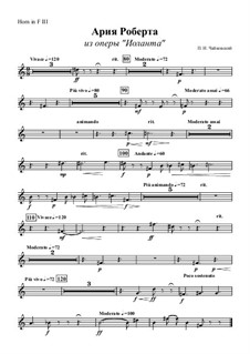 Иоланта, TH 11 Op.69: Ария Роберта – Партия третьей валторны by Петр Чайковский