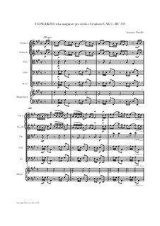 Concerto for Strings in A Major, RV 159: Score and parts by Антонио Вивальди