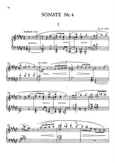 Соната для фортепиано No.4, Op.30: Для одного исполнителя by Александр Скрябин