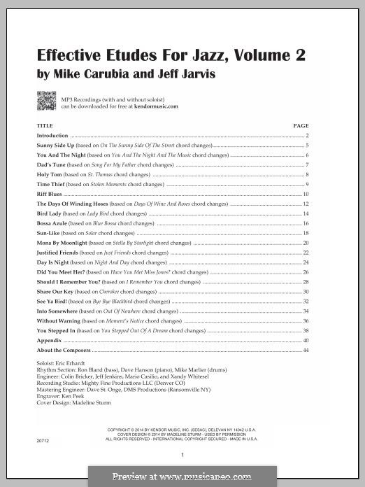 Effective Etudes for Jazz, Volume 2: Bb Tenor Saxophone part by Mike Carubia, Jeff Jarvis
