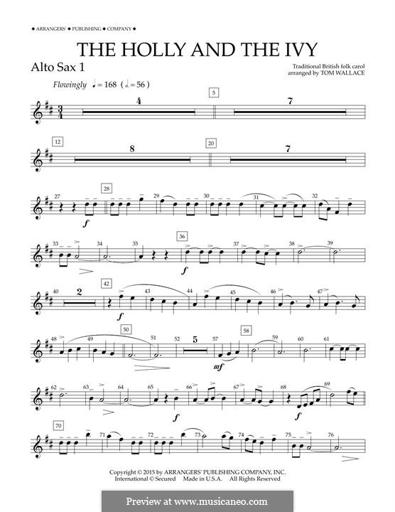 Concert Band version: Eb Alto Saxophone 1 part by folklore