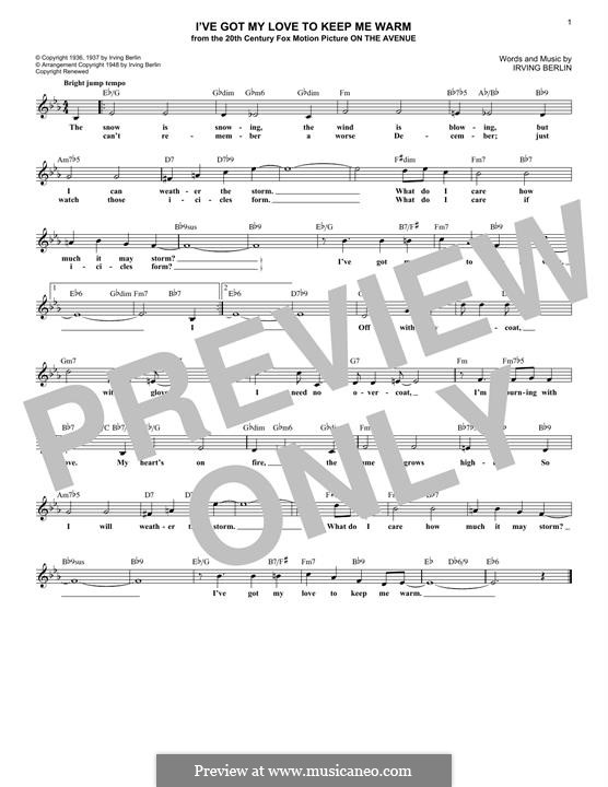 I've Got My Love to Keep Me Warm (Frank Sinatra): Мелодия by Ирвинг Берлин
