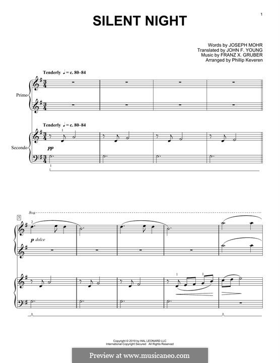 Piano version: For four hands by Франц Ксавьер Грубер