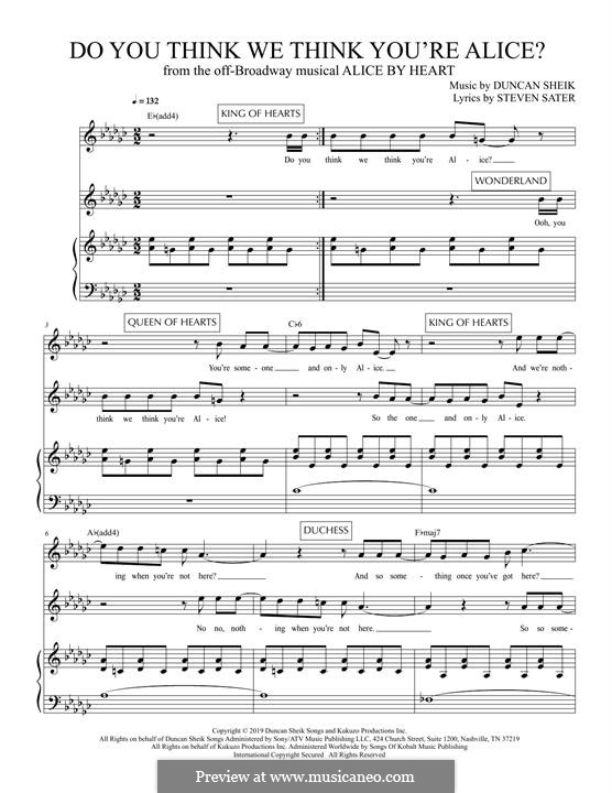 Do You Think We Think You're Alice? (from Alice By Heart): Do You Think We Think You're Alice? (from Alice By Heart) by Duncan Sheik