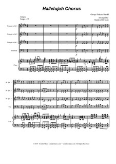 No.44 Аллилуйя: For Bb-trumpets (3), trombone and piano by Георг Фридрих Гендель