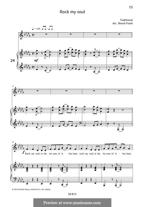 Rock-A-My-Soul: Для голоса и фортепиано by folklore