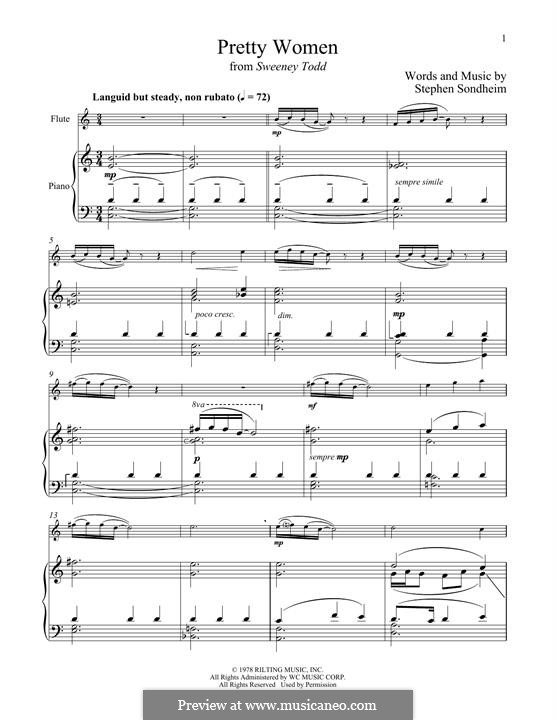 Pretty Women: Для флейты и фортепиано by Stephen Sondheim