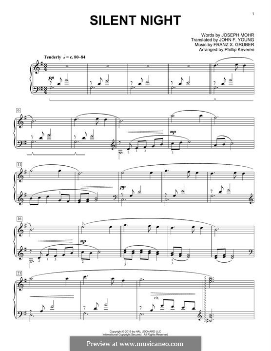 Piano version: Classical version by Франц Ксавьер Грубер