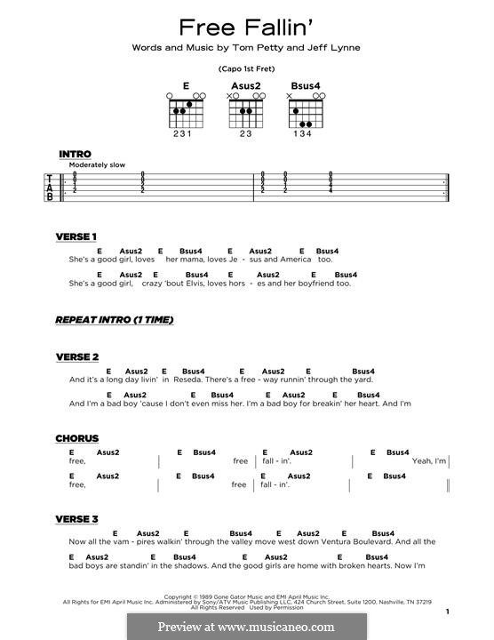 Free Fallin': Для гитары by Jeff Lynne