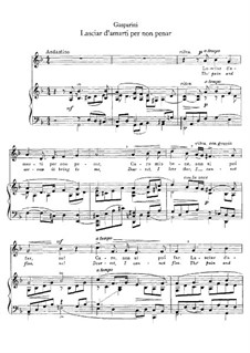 Lasciar d'amarti per non penar: D Minor by Франческо Гаспарини