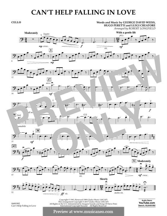 String Orchestra version: Партия виолончели by George David Weiss, Hugo Peretti, Luigi Creatore