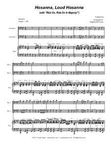 Hosanna, Loud Hosanna (with 'Ride On, Ride On In Majesty!'): Trombone duet - piano accompaniment by folklore