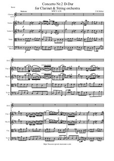 Clarinet concerto Nr.2 D-Dur, MWV 6/38: Clarinet concerto Nr.2 D-Dur by Johann Melchior Molter