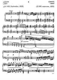 Соната для фортепиано No.19 до минор, D.958: Для одного исполнителя by Франц Шуберт