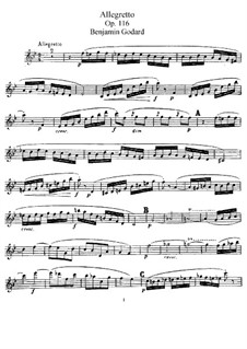 Пьесы для флейты и фортепиано, Op.116: Аллегретто – сольная партия by Бенжамин Годар