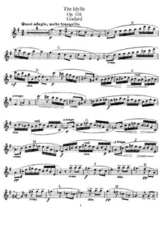 Пьесы для флейты и фортепиано, Op.116: Идиллия – сольная партия by Бенжамин Годар