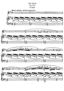 Пьесы для флейты и фортепиано, Op.116: Идиллия – партитура by Бенжамин Годар