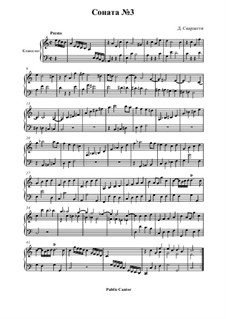 Соната No.3 до мажор, K.502 L.3 P.408: Для клавесина by Доменико Скарлатти