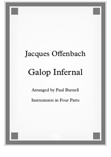 Канкан: For instruments in four parts - score and parts by Жак Оффенбах