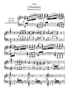 Разбойники: Акт I, для солистов, хора и фортепиано by Джузеппе Верди