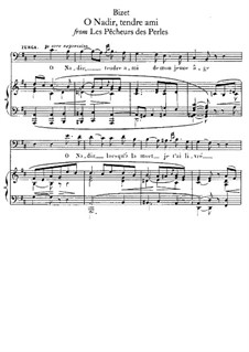 O Nadir, tendre ami: Для голоса и фортепиано by Жорж Бизе