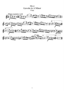 Концерт для флейты с оркестром ля минор: Гавот. Переложение для флейты и фортепиано – сольная партия by Мишель Блаве