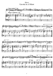 Концерт для флейты с оркестром ля минор: Гавот. Переложение для флейты и фортепиано by Мишель Блаве