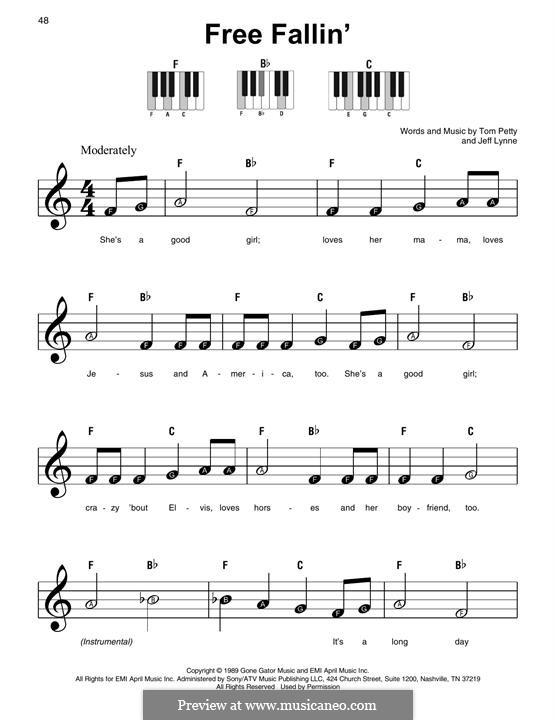 Free Fallin': Мелодия by Jeff Lynne