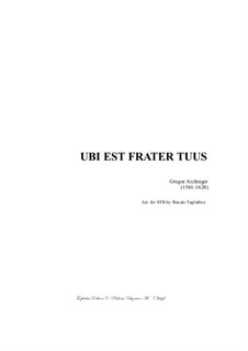 Ubi Est Frater Tuus?: Ubi Est Frater Tuus? by Грегор Айхингер
