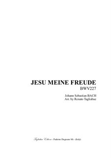 Jesu, meine Freude, BWV 227: For Brass quintet with parts by Иоганн Себастьян Бах