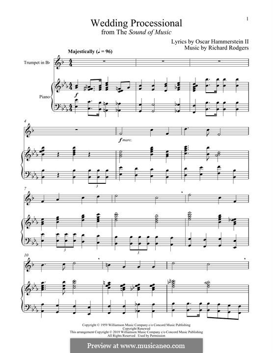 Wedding Processional: For trumpet and piano by Richard Rodgers