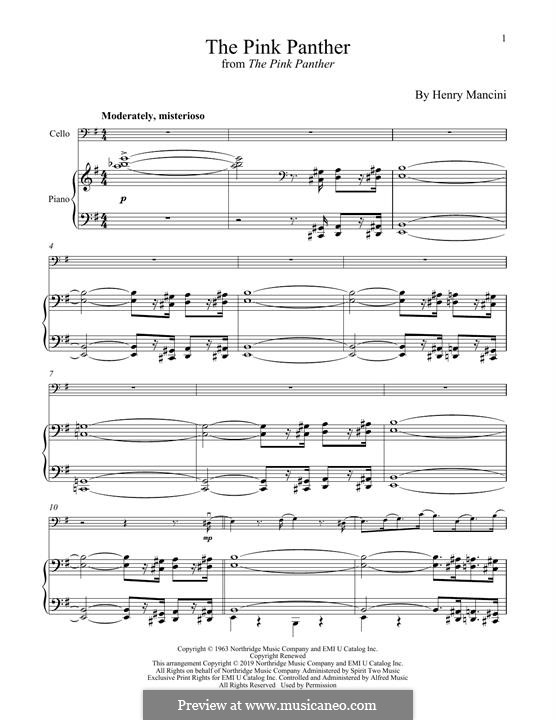 Instrumental version: Для виолончели и фортепиано by Henry Mancini