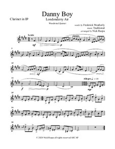 Ensemble version: For woodwind quintet - B Flat clarinet part by folklore