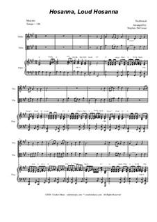 Hosanna, Loud Hosanna: Duet for violin and viola - piano accompaniment by Unknown (works before 1850)