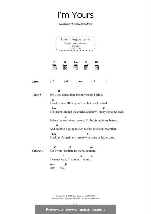 I'm Yours: Мелодия by Jason Mraz