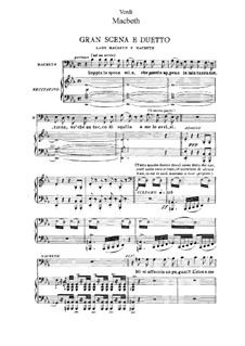 Макбет: Акт I Nos.7-8, для солистов, хора и фортепиано by Джузеппе Верди
